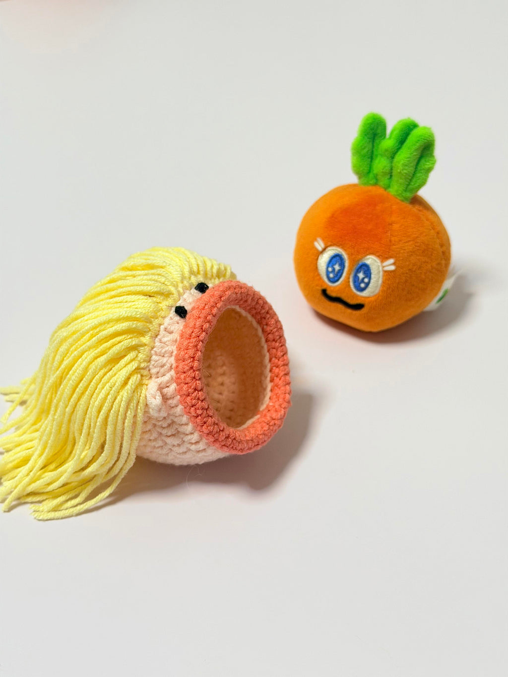 Handmade Crochet Doll Wig Hat for 199 Mini Doll – New & Old Version, Size L & S (Fluffy Yarn Hair Beanie)