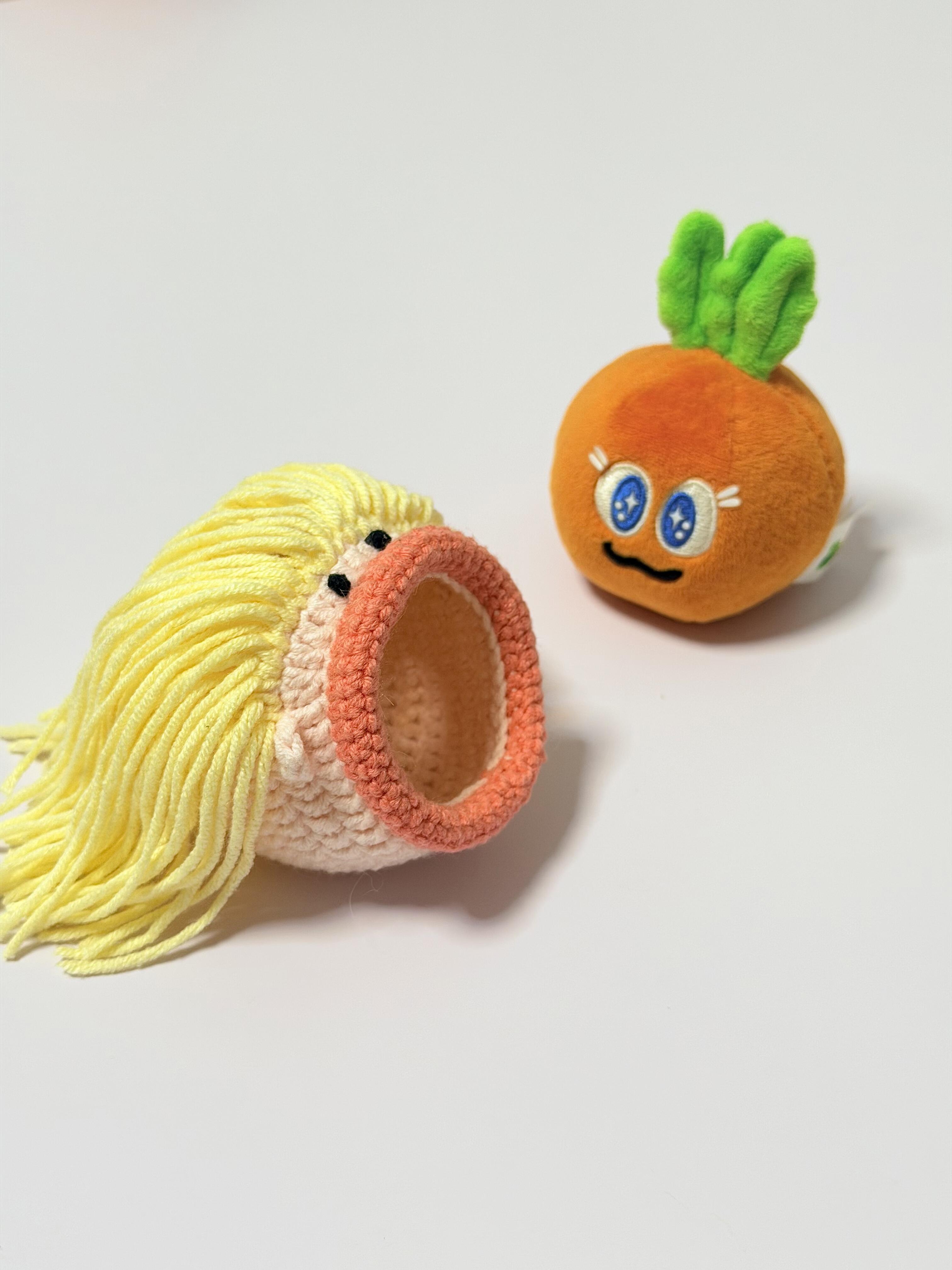Handmade Crochet Doll Wig Hat for 199 Mini Doll – New & Old Version, Size L & S (Fluffy Yarn Hair Beanie)