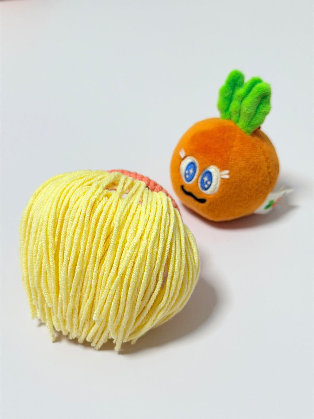 Handmade Crochet Doll Wig Hat for 199 Mini Doll – New & Old Version, Size L & S (Fluffy Yarn Hair Beanie)