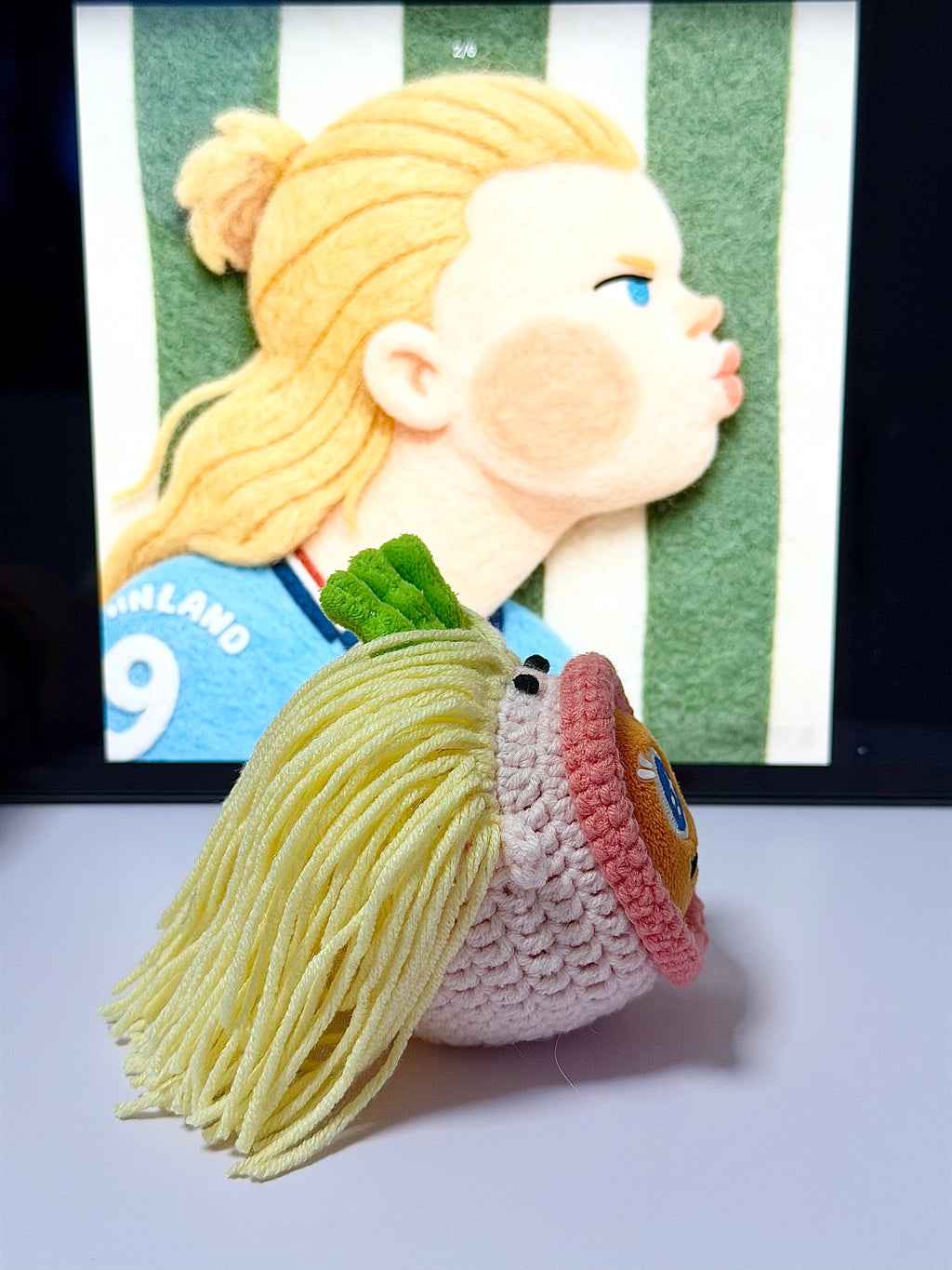Handmade Crochet Doll Wig Hat for 199 Mini Doll – New & Old Version, Size L & S (Fluffy Yarn Hair Beanie)