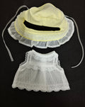 Handmade Summer Lace Doll Outfit Set for Blythe & 1/6 – Yellow Hat & Dress (2pcs) or Blue Dress, Straw Hat & Shoes (3pcs)
