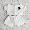 15cm Doll Clothes Sportswear Black Zip-Up Hoodie Jacket Cool Streetwear Tracksuit Outfits Accessories for Dimoo, Cotton Plush Dolls, Kpop Idol Dolls Dress Up Girls Gift