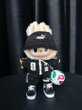 World Cup Style 17cm Doll Clothes Set - 4-Piece Soccer Outfit with Jersey, Cap, Shorts & Ball Bag for designer toy & art toy doll