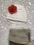 Handmade Crochet Lolita Dress & Rose Hat Set for 17cm Art Toy Doll – White Cotton Outfit for Big-Ears Designer Dolls (Copy)